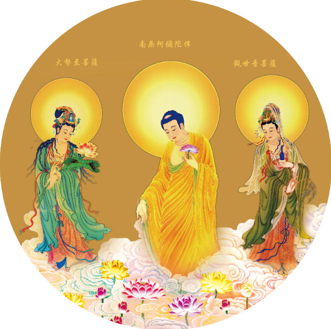 佛堂背景墙菩萨佛