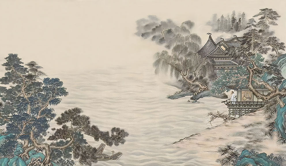 新中式山水复古装