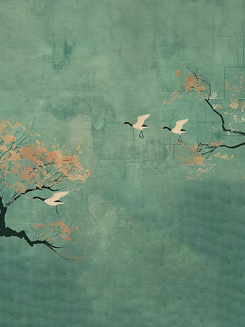 新中式背景墙简约