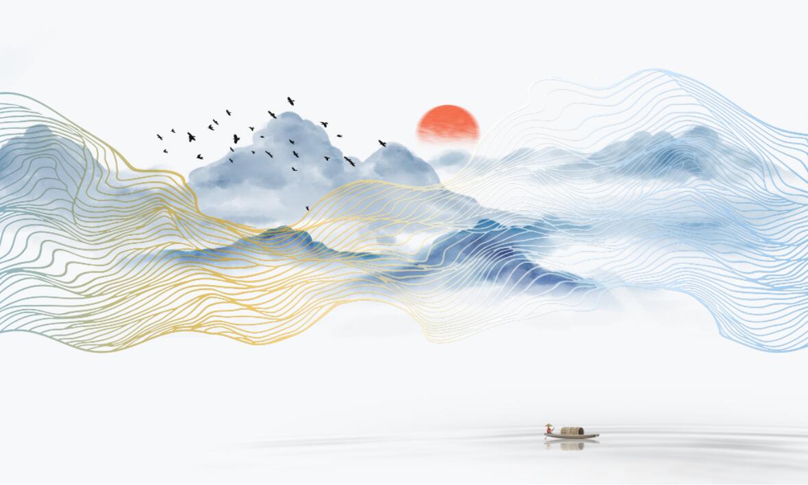 现代简约背景墙新