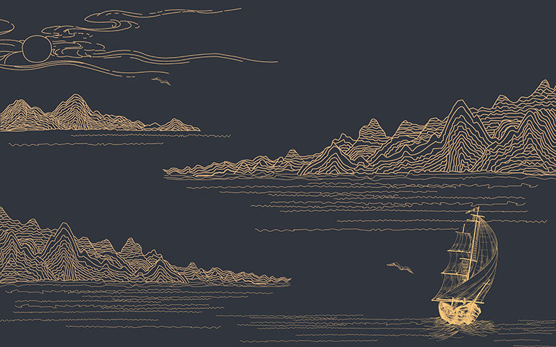 新中式背景墙金色