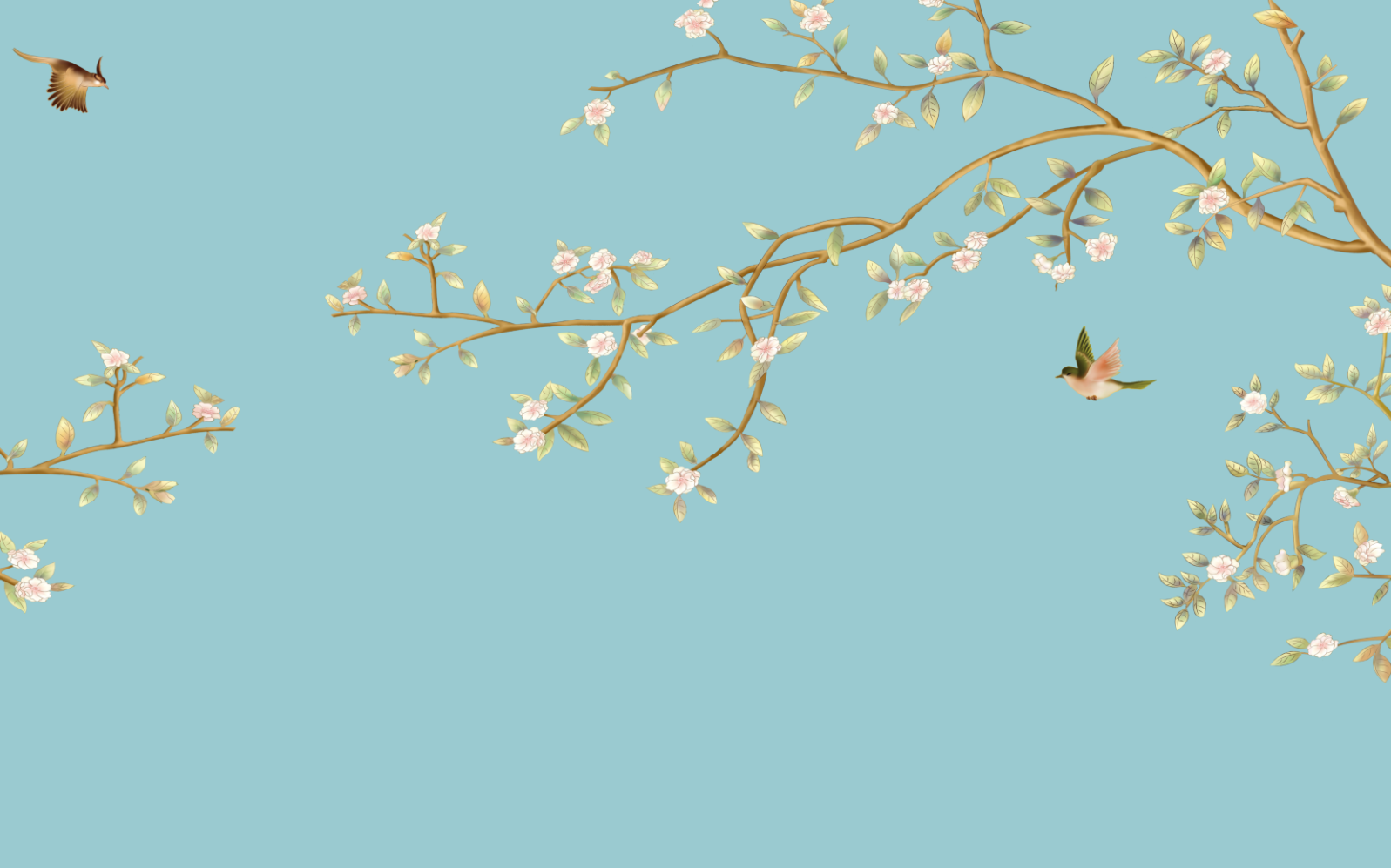 新中式工笔花鸟复