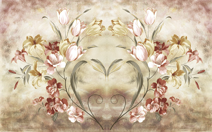 欧式花卉艺术背景