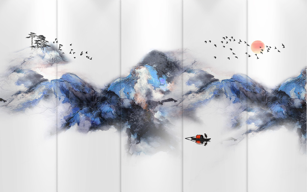 新中式简约油画墨