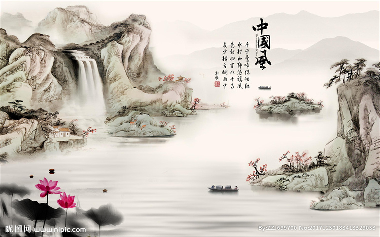 G中国风山水背景