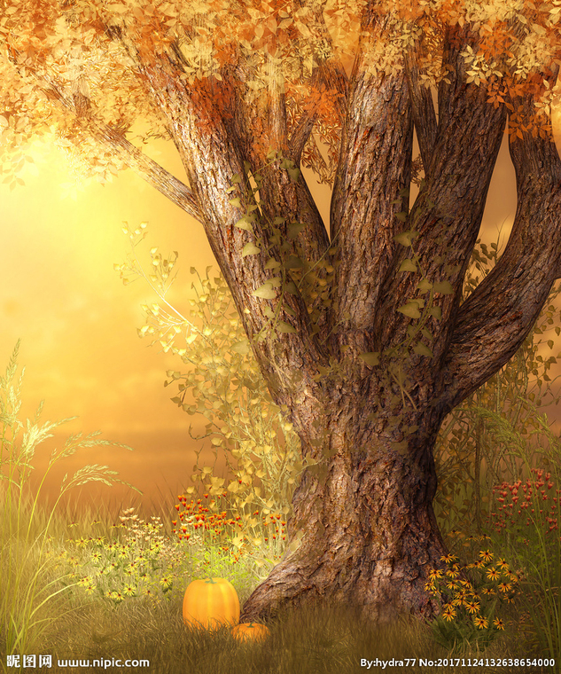 G欧式大树背景背