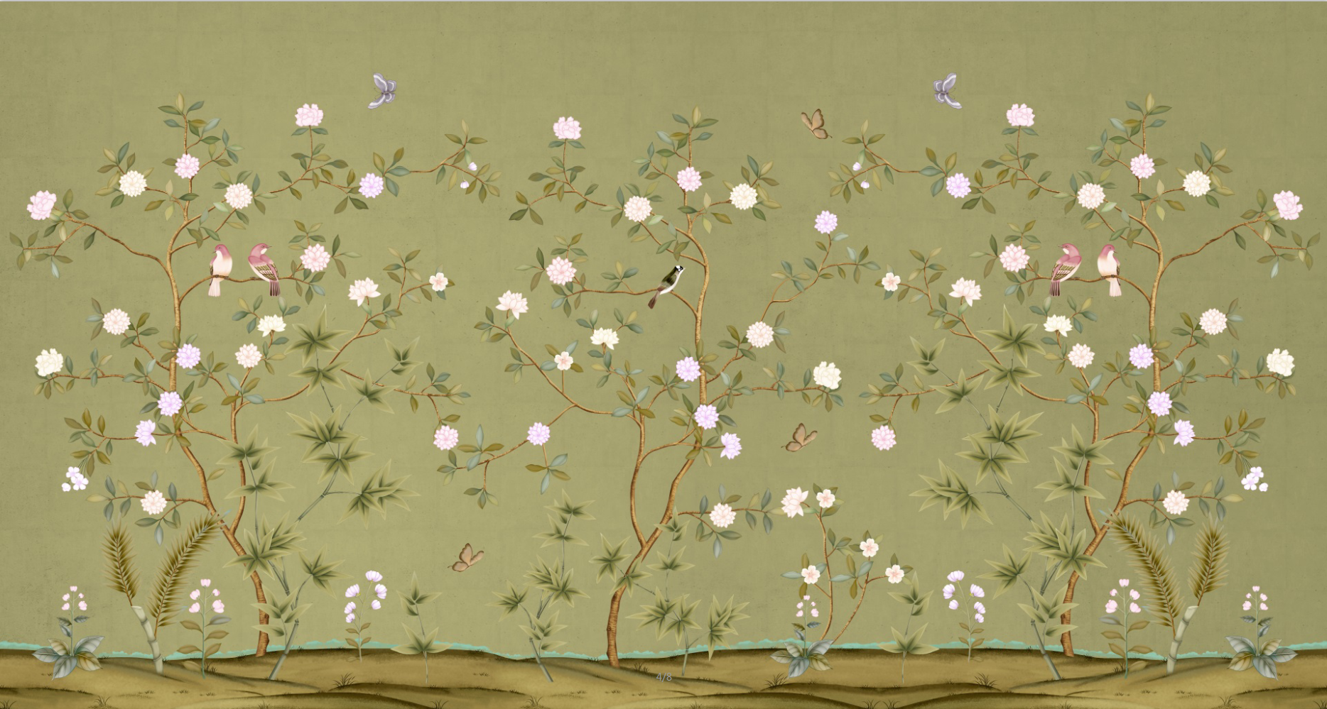 新中式工笔花鸟复