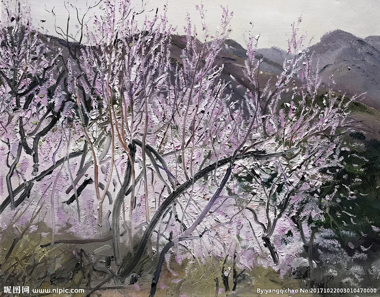 G风景油画背景墙