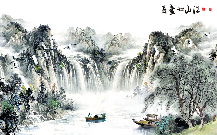江山如画中式国画