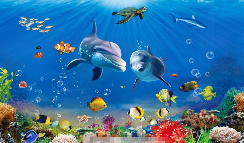 海洋 海底 海豚
