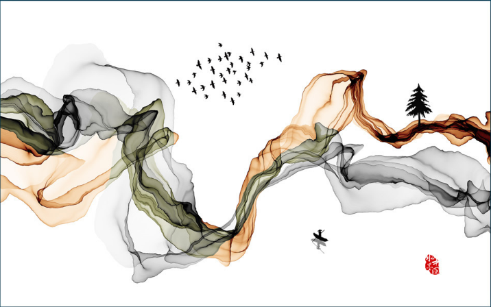 水墨画新中式抽象