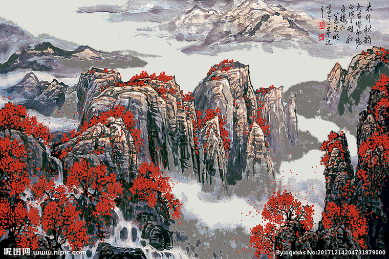 新中式复古山水背