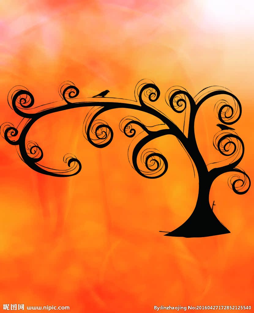 G树背景墙树背景