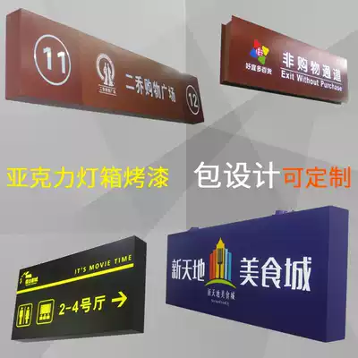 Supermarket shopping mall light box acrylic paint LED double-sided luminous indicator hanging tag hanging guide direction plate customized