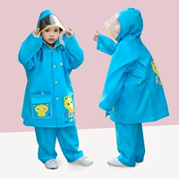 MS-2099 Upgrade (RaineCoat+Rain Brants+Big Hat+School Bag) Blue