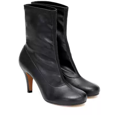 6 fold MAISON MARGIELA 2021 black socks women and ankle boots