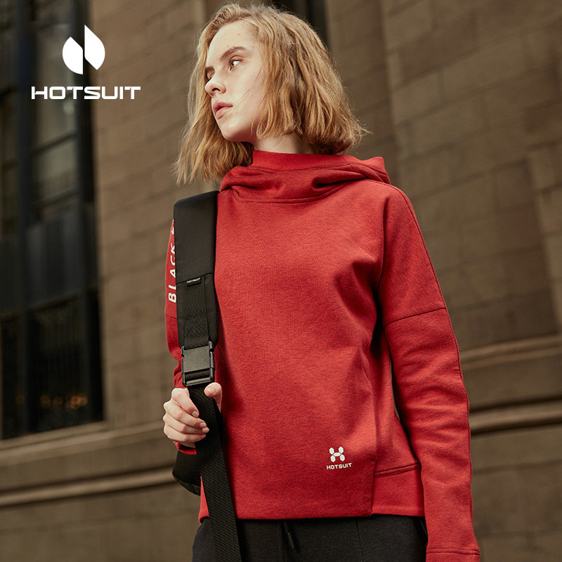 Hotsuit after the show sports sweatshirt women 2022 spring hooded pull-off style high neck running fitness tops women