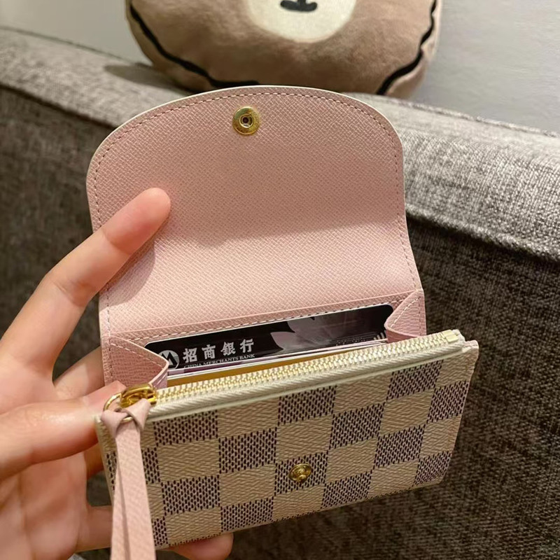 2026 New Simple Flip Card Holder Women's Small Coin Purse Classic Plaid Zipper Card Holder Portable 2026 New Simple Flip Card Holder Women's Small Coin Purse Classic Plaid Zipper Card Holder Portable