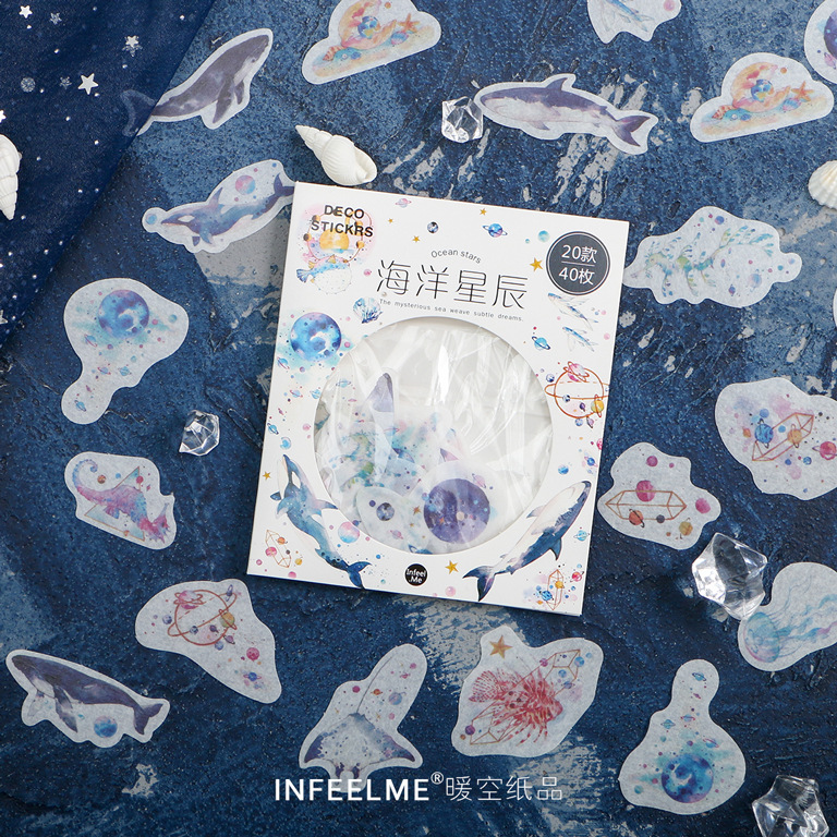 Killer Whale Shark Whale bat Lion Fish Jellyfish Jellyfish Jellyfish Marine Life Sticker Diving Log Handbill Stickers