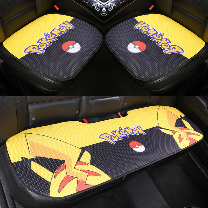 Car Cushions Summer Cool Cushion Monolithic Ice Silk Cartoon Breathable Cool Mat Nets Red Fashion Women Pp Seat All Season Universal