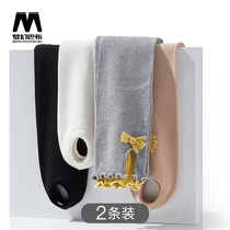 (2) girls pantyhose 2021 spring and autumn thin childrens leggings wearing foreign white ankle-length pants