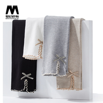 Childrens leggings 2021 spring and autumn thin wear little girl princess foreign bow nine-point girl pants