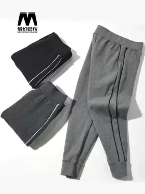Girls pants spring and autumn thick trousers for children's safety pants autumn black wear loose middle-aged children's sports trousers