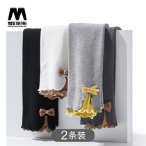 (2 pieces) girls leggings slim trousers spring and autumn thin childrens foreign color splicing girl princess pants
