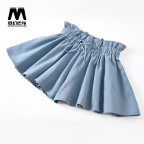 Girl Skirt Pants Summer Dress CUHK Child White Hot Pants Children Pure Cotton Casual Loose Shorts Outside Wearing Thin 100 hitch