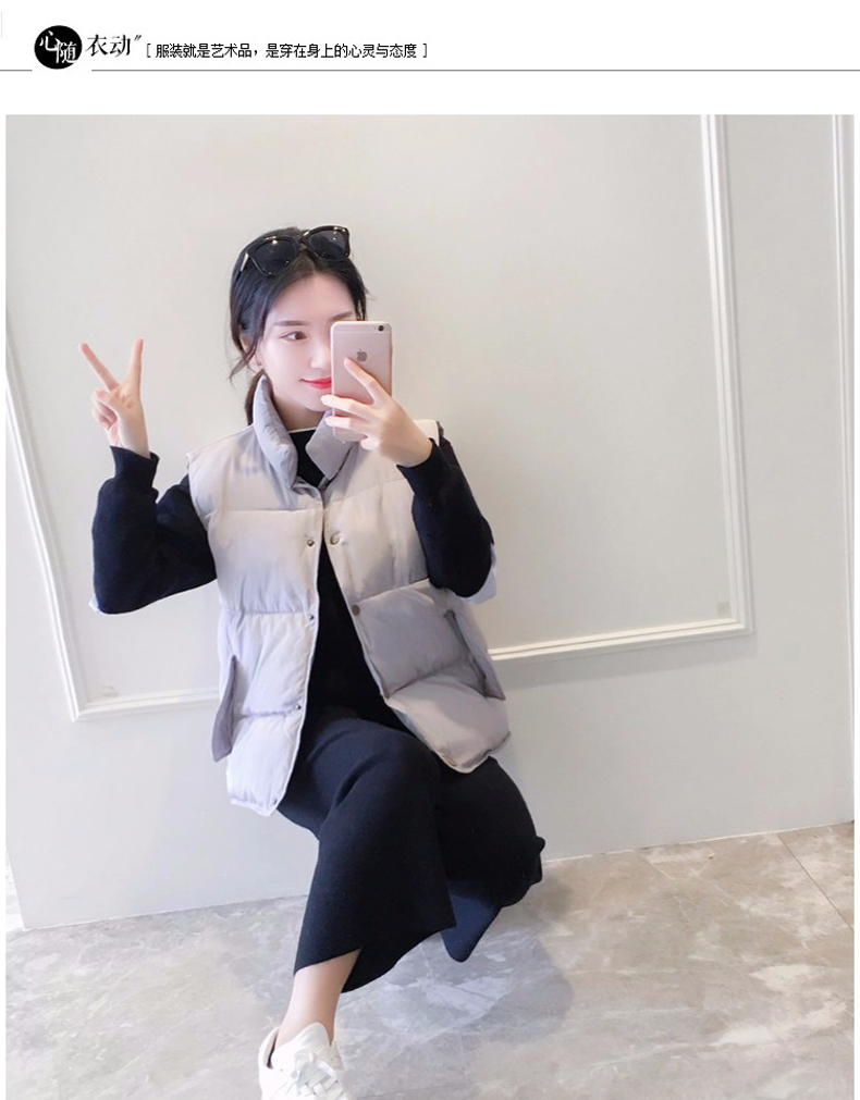 Áo vest mùa đông 2018 nữ mùa đông Học sinh Hàn Quốc dày tay áo ngắn đại học gió xuống cotton nhỏ vest áo khoác nữ đẹp