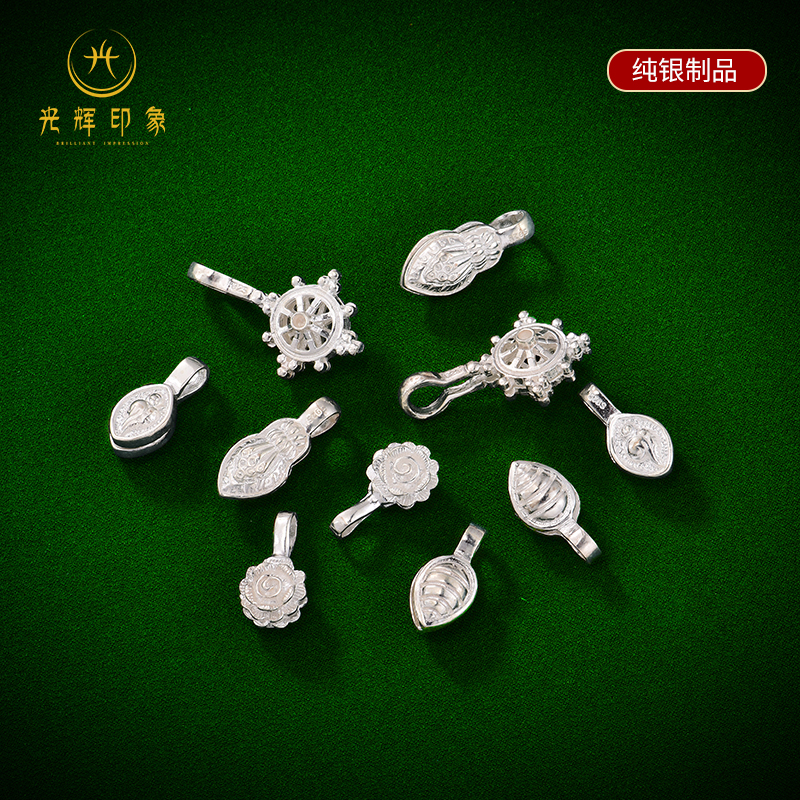 Pure silver Tibetanate Chant Fo pearl Beads String Handstring Accessories multiple Diamond Pestle Hand Strings Lotus Accessories