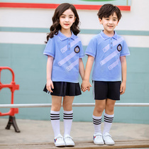Kindergarten Garden Clothing Summer Clothing Primary School Children Sports Wind Pure Cotton School Uniforms College Wind Children Graduation Class Short Sleeve Suit