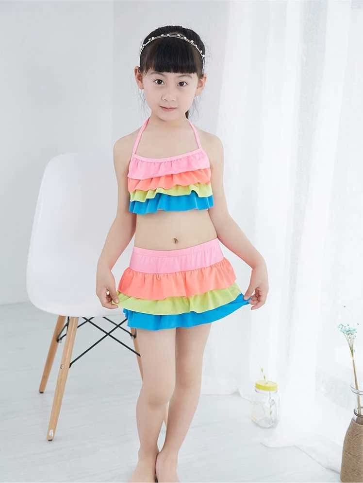 Baiya cô gái áo tắm phù hợp với đồ bơi trẻ em chia bikini võ sĩ công chúa lớn áo tắm thoải mái - Bộ đồ bơi của Kid áo tắm cho bé