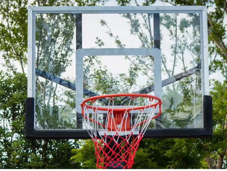 . Tầng bóng rổ đứng trẻ em bóng rổ màu xanh thanh niên nâng sắt slam dunk siding thiết bị điều chỉnh - Bóng rổ túi lưới đựng bóng rổ