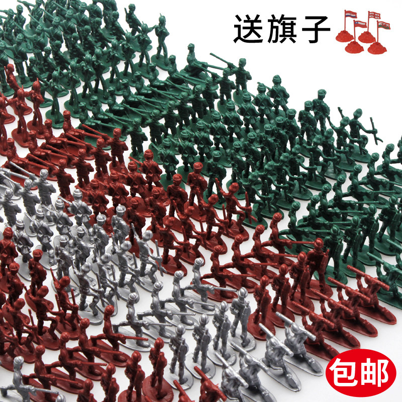 World War II creep toy model 100 soldier plastic little soldier child military war soldier set