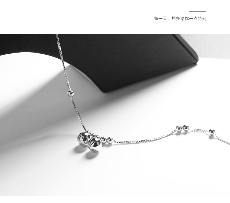 Thiết kế thích hợp 925 vòng chân bạc nữ vòng chân bạc sterling có âm thanh tối giản gợi cảm Sen sẽ rung chuông lắc chân vàng tây