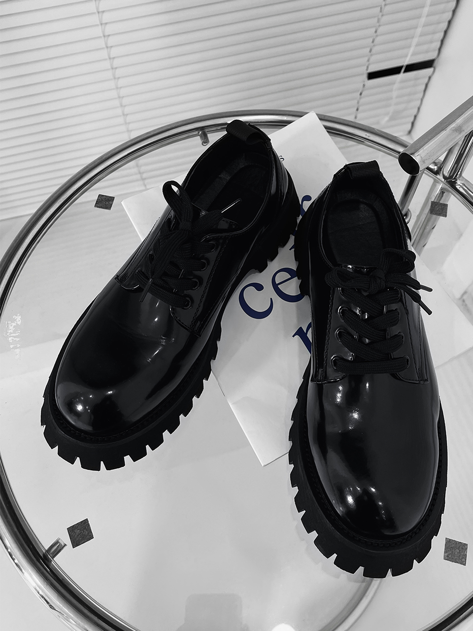 Dragon nags the big head thick bottom Inlan 100 hitch casual men's shoes leather boots 2021 Black Chaodle Round Head Lacing