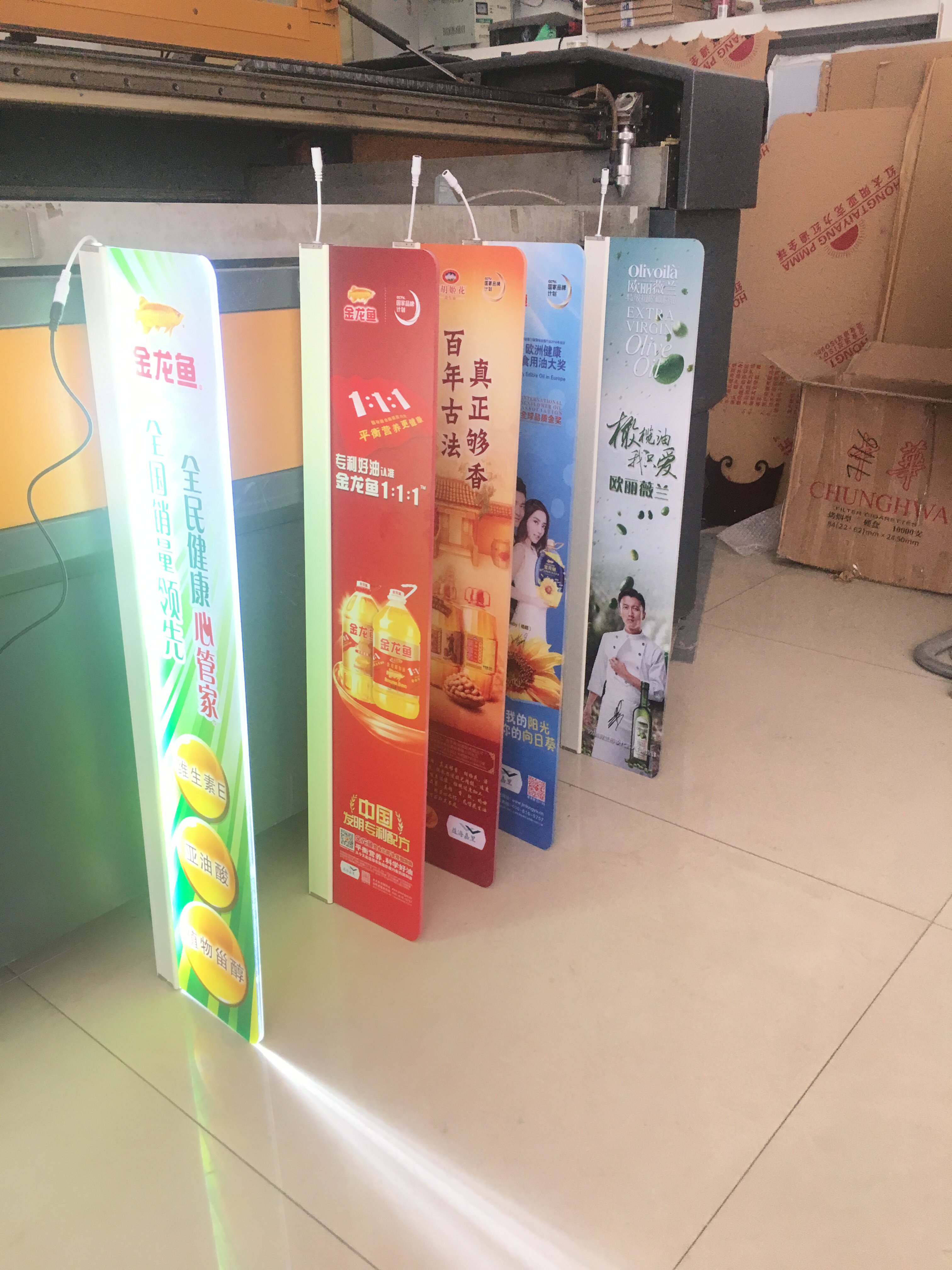Hot-selling LED side suspended double-sided shopping mall supermarket display frame hanging wall products promotional thin advertising light box brand