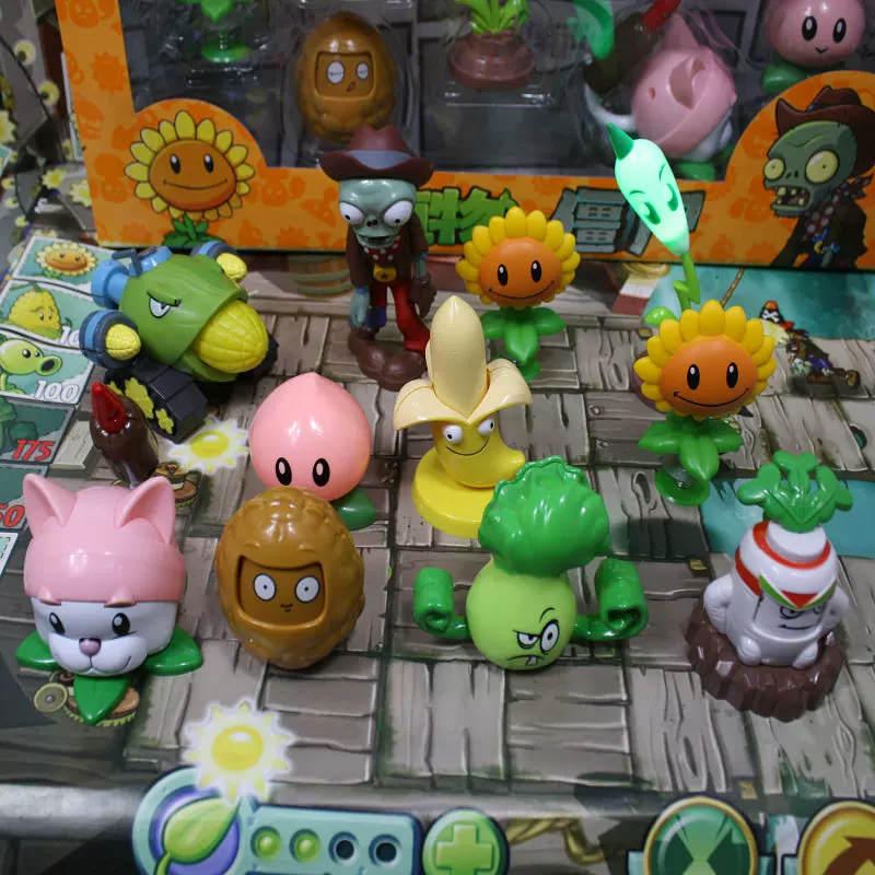 Игрушка в стиле Plants vs. Zombies, денимовая кукла