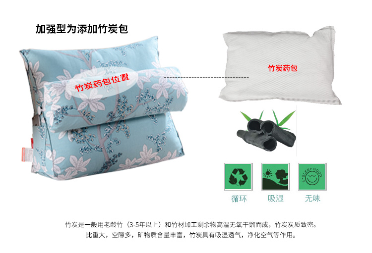 Tựa đầu bông tam giác đệm giường gối tựa đầu gối gối văn phòng đai tựa lưng đệm lót ghế tựa lưng