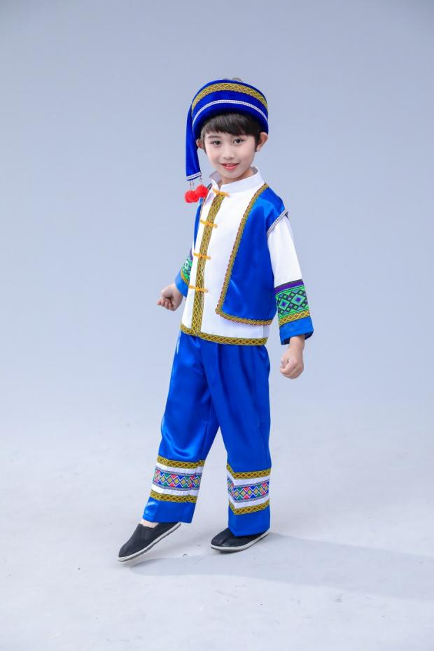 Trẻ em mới Miao trang phục bé trai trang phục thiểu số Zhuang Vân Nam Tujia cucurbit hiệu suất quần áo trang phục giáng sinh trẻ em