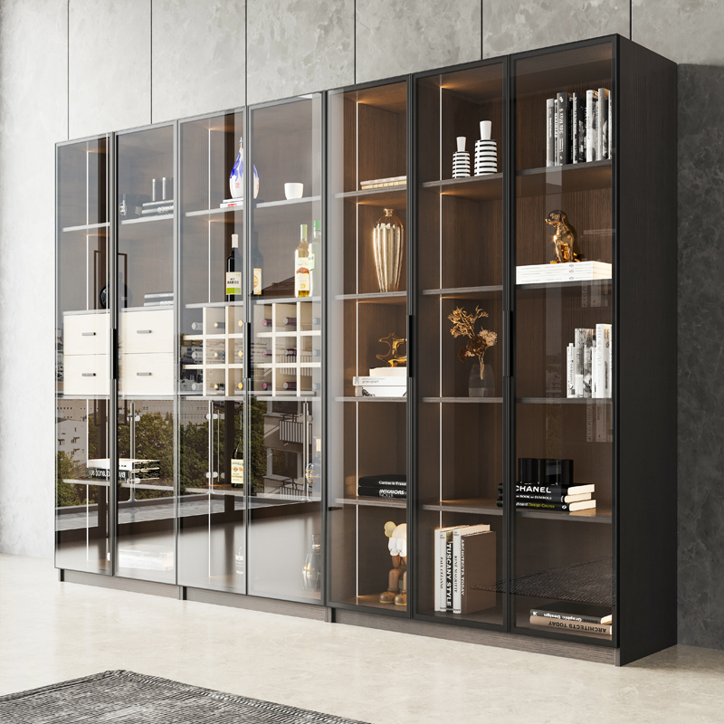 Dining cabinet wine cabinet modern simple living room against the wall luxury high-grade glass small dining room wine cabinet display storage cabinet