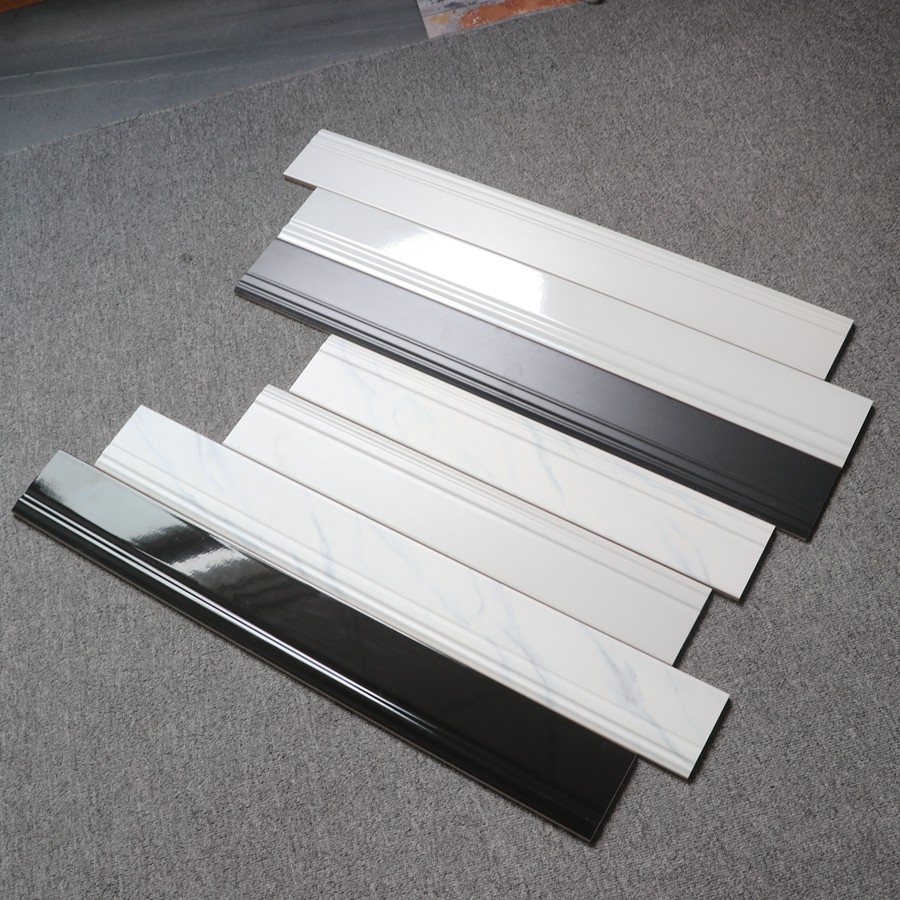 Jazz white skirting board tile 100X800 antique brick Living room bedroom matte aisle Skirting line Wall sticker foot line