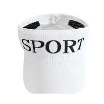 Sport empty top hat running sports letter knitted hat outdoor sun hat casual topless hat