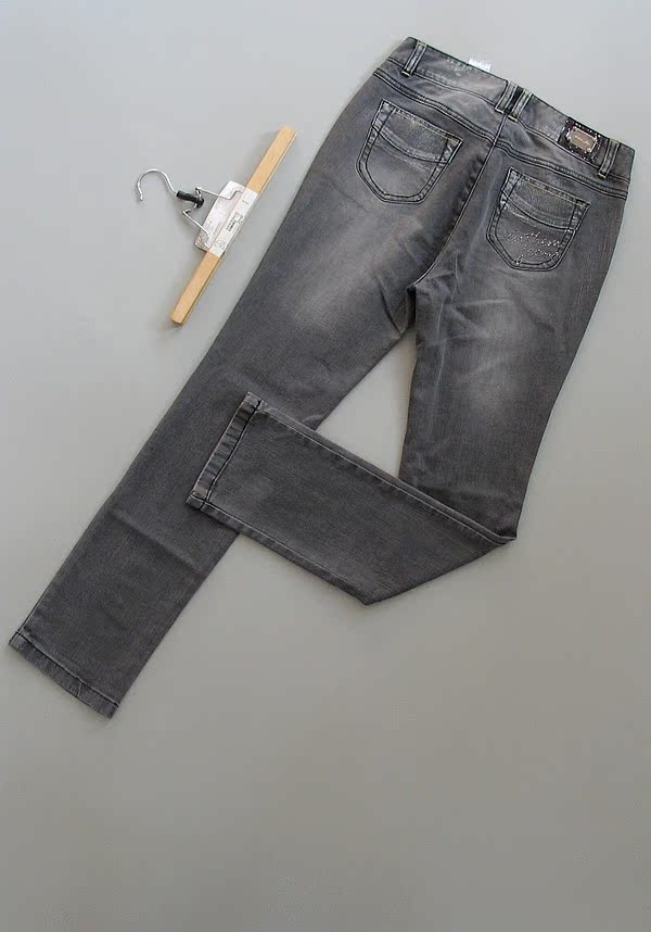 Quần [Y120-505] Quần nữ hàng hiệu mới đích thực là quần denim mỏng 0,56kg quần bò nữ ống rộng