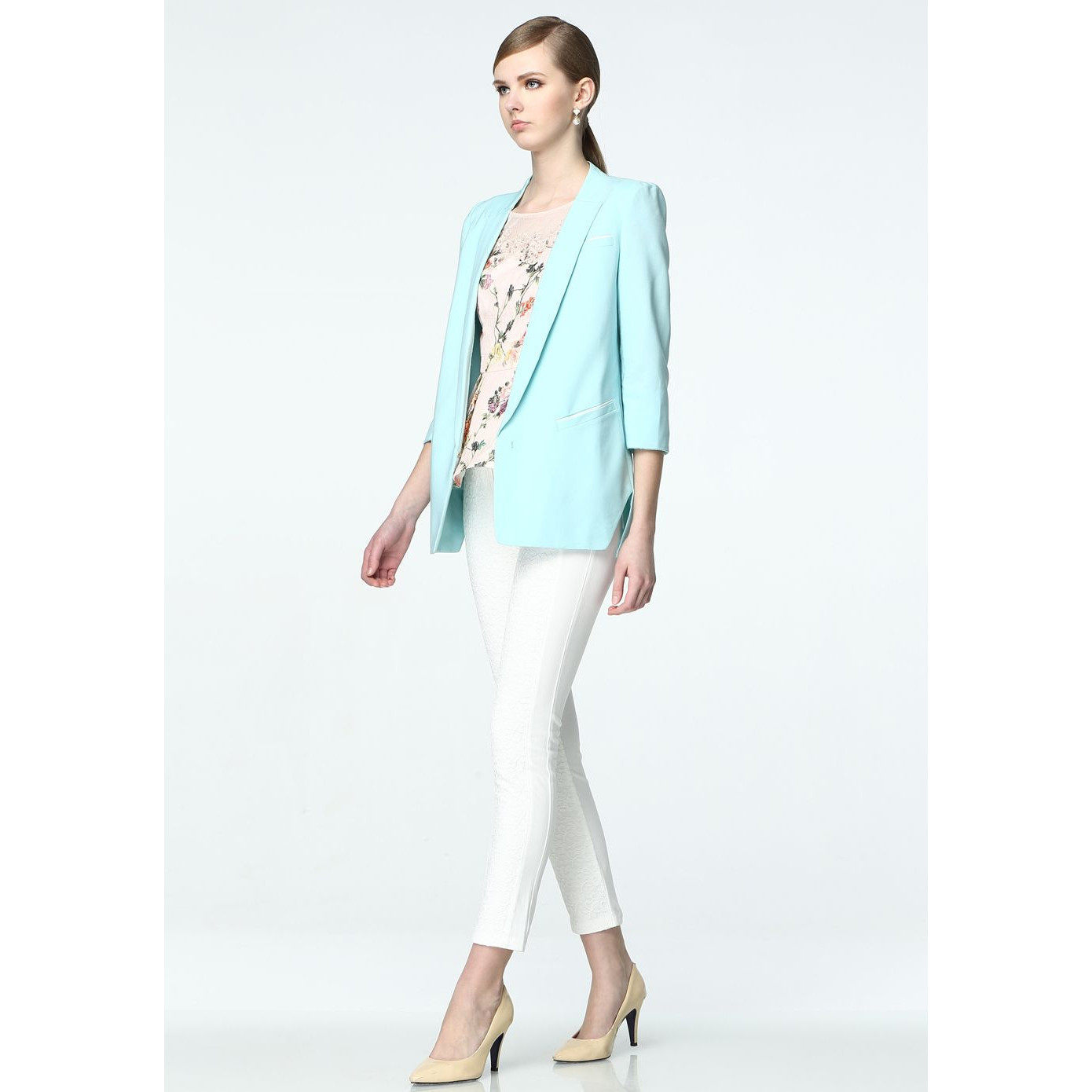 Plus code for T15A-415] Special cabinet brand 1999 blouses OL women's clothing jacket Little western clothing 0 40KG