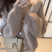 Knitted cardigan coat womens loose thin sweater 2020 Autumn New Korean version is very fairy gentle style coat Joker