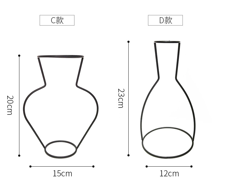 Sân trong phong cách Hàn Quốc Phong cách Bắc Âu đơn giản sáng tạo rèn sắt khô hoa cắm hoa bình hoa trang trí - Vase / Bồn hoa & Kệ chậu trồng cây ban công