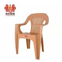 Plastic stool Plastic backrest armchair Adult food stall Barbecue stall Beach leisure thickened plastic chair
