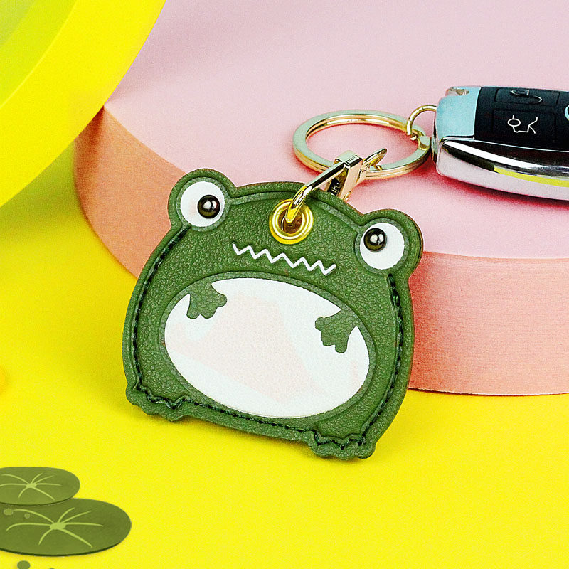 2021 new community access control card set personality keychain integrated water drop round bag hanging female cute pendant